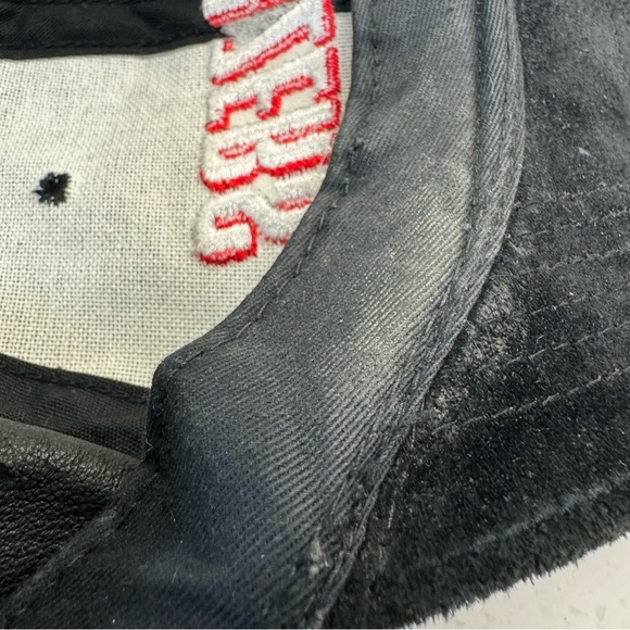 Vintage NBA Blazers SnapBack Hat Cap Suede Leather Universal Industries - Picture 10 of 10